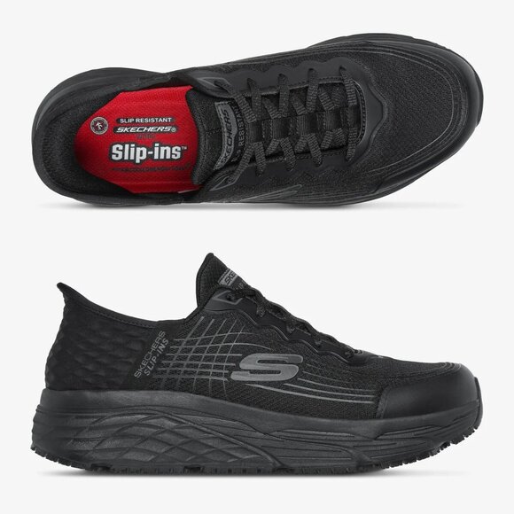 Skechers Men’s Slip-ins Max Cushioning Elite Slip Resistant Work Shoes, Size 9 - Picture 2 of 16